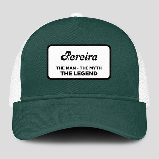The Man The Myth The Legend Green And White Mesh Cap PEREIRA 13K1 C198PF