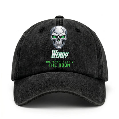The Fear The Fate The Doom Skull Washed Cap WENDY 13K1 C99PF