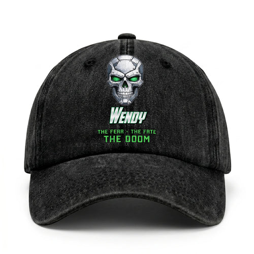 The Fear The Fate The Doom Skull Washed Cap WENDY 13K1 C99PF