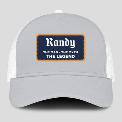 The Man The Myth The Legend Gray Mesh Cap RANDY 13K1 C204PF