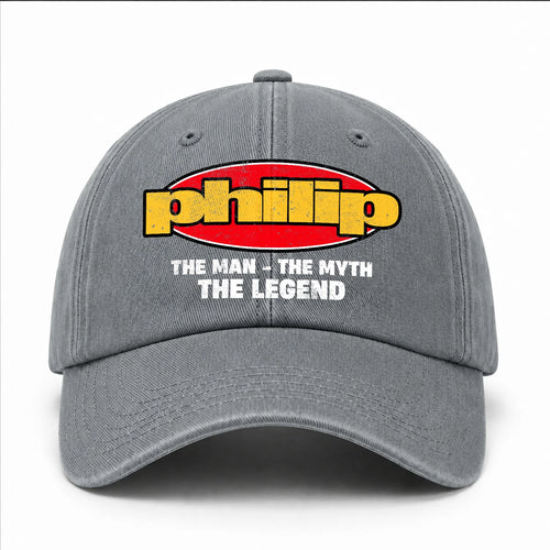The Man The Myth The Legend Vintage Logo Washed Cap PHILIP 13K1 C162PF