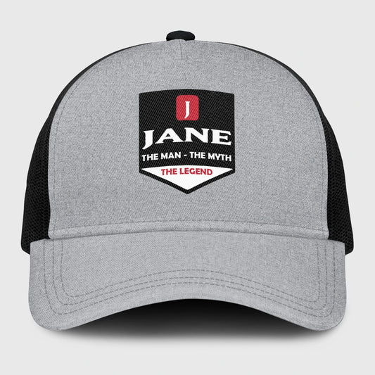The Man The Myth The Legend Gray Mesh Cap JANE 13K1 C189PF
