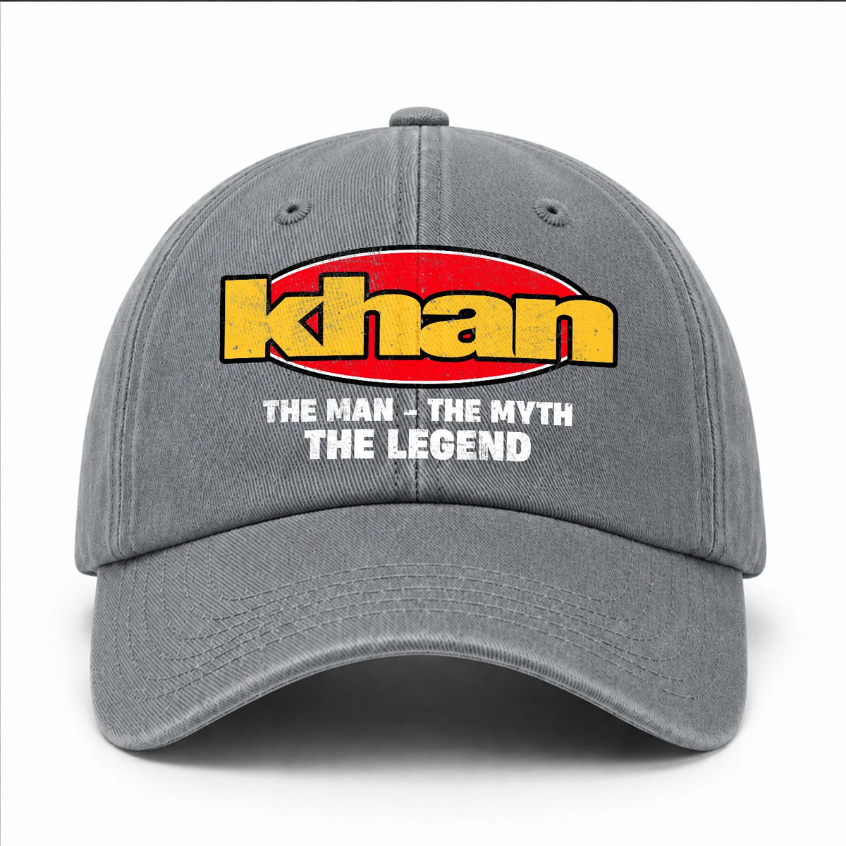 The Man The Myth The Legend Vintage Logo Washed Cap KHAN 13K1 C162PF