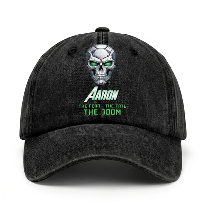 The Fear The Fate The Doom Skull Washed Cap AARON 13K1 C99PF