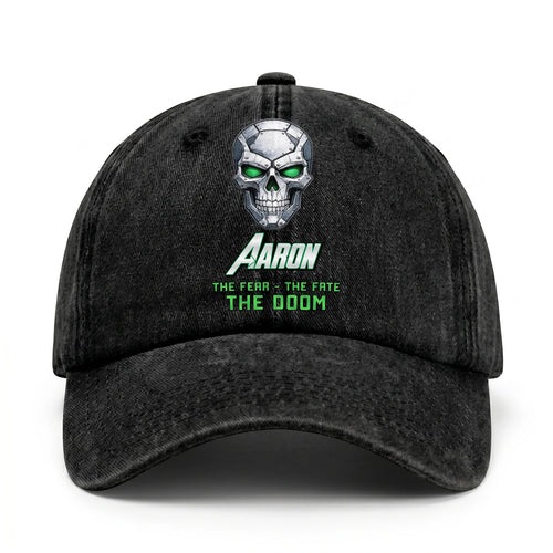 The Fear The Fate The Doom Skull Washed Cap AARON 13K1 C99PF