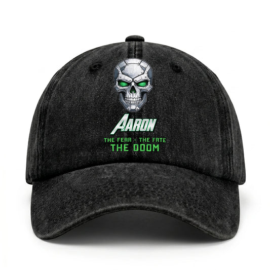 The Fear The Fate The Doom Skull Washed Cap AARON 13K1 C99PF