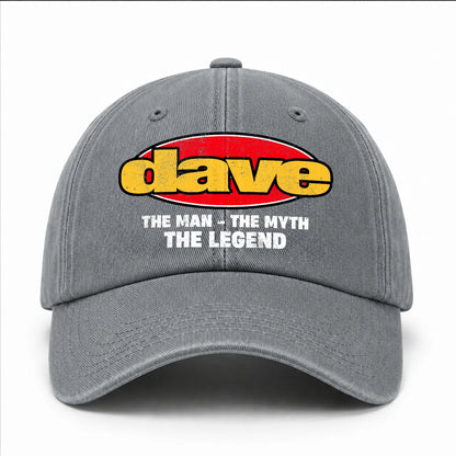The Man The Myth The Legend Vintage Logo Washed Cap DAVE 13K1 C162PF
