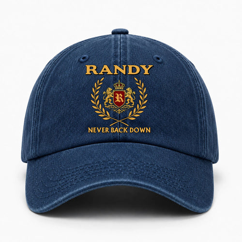 Never Back Down Royal Blue Denim Cap RANDY 13K1 C60PF
