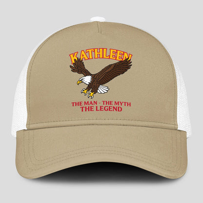 The Man The Myth The Legend Eagle Khaki Mesh Cap KATHLEEN 13K1 C210PF