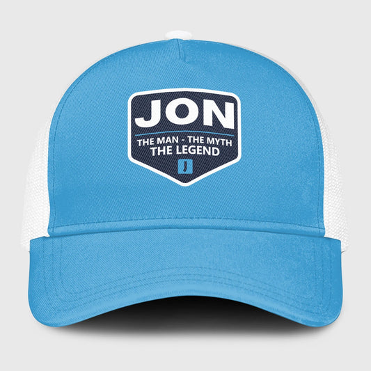 The Man The Myth The Legend Light Blue Mesh Cap JON 13K1 C190PF