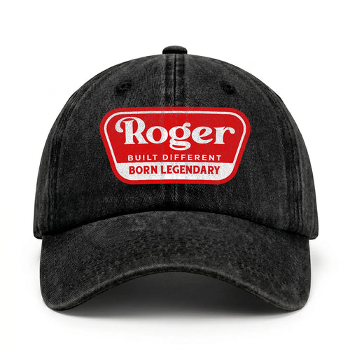 Built Different Born Legendary Red Logo Washed Cap ROGER 13K1 C63PF