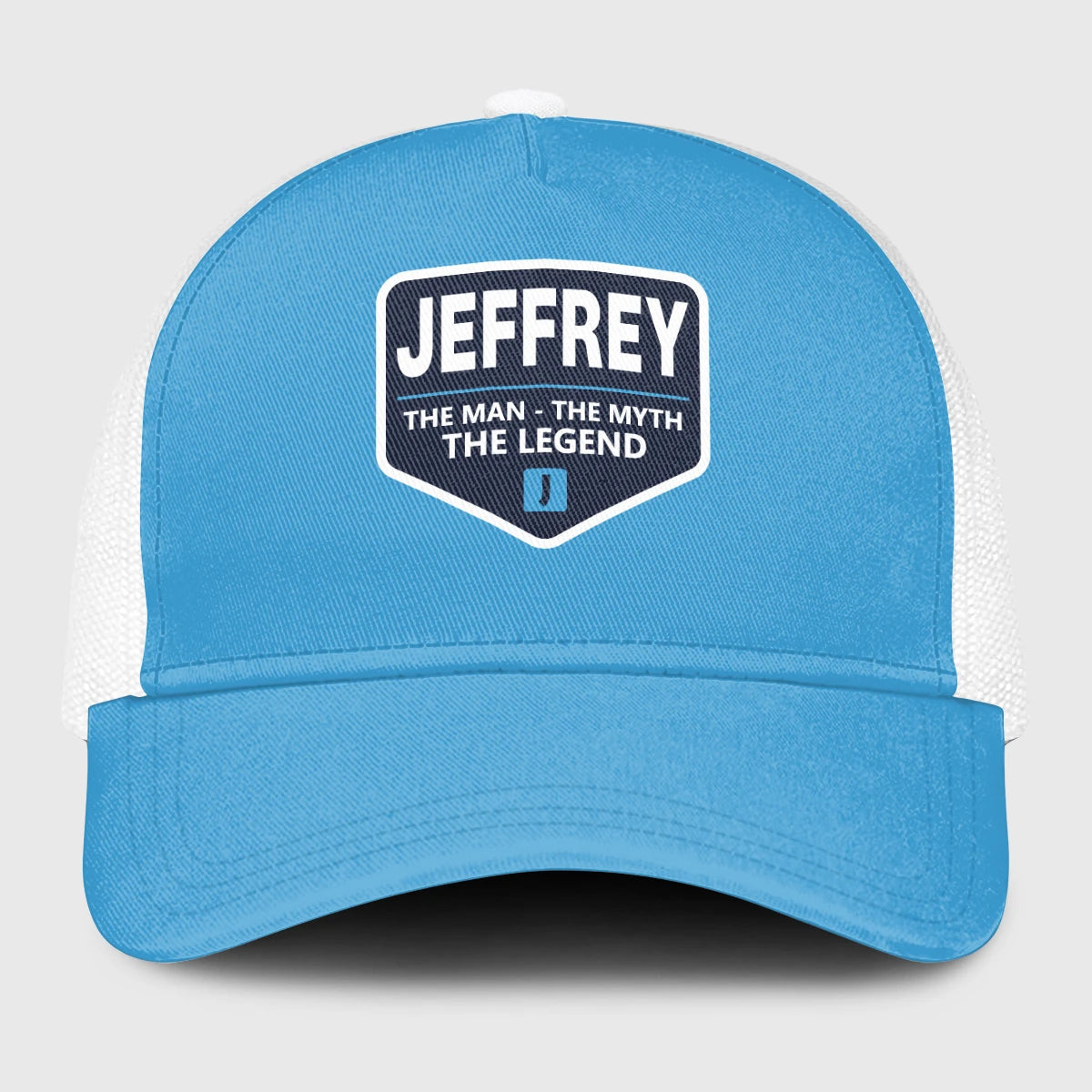The Man The Myth The Legend Light Blue Mesh Cap JEFFREY 13K1 C190PF