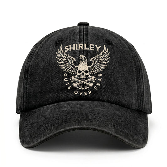 Your Name Guts Over Fear With Eagle And Skull Washed Cap SHIRLEY 13K1 C75PF