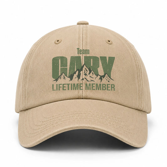 Team Your Name Lifetime Member Mountain Cap GARY 13K1 C58PF
