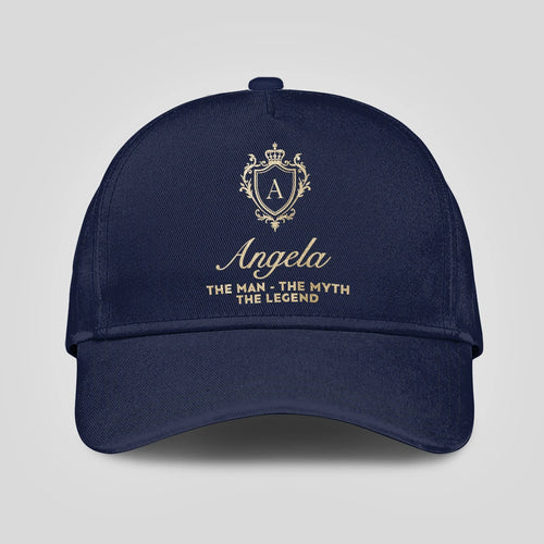 The Man The Myth The Legend Golden Navy Cap ANGELA 13K1 C138PF