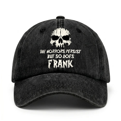 The Horrors Persist But So Does Your Name Cool Skull Washed Cap FRANK 13K1 C134PF