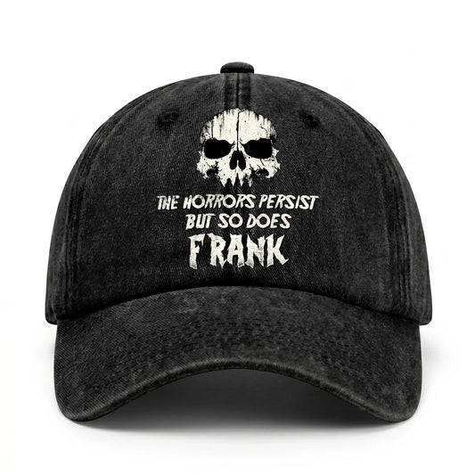 The Horrors Persist But So Does Your Name Cool Skull Washed Cap FRANK 13K1 C134PF