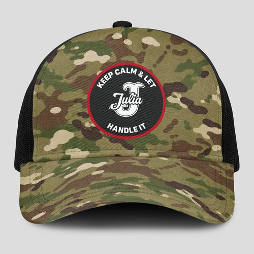 Keep Calm & Let Your Name Handle It Camo Mesh Cap JULIA 13K1 C209PF