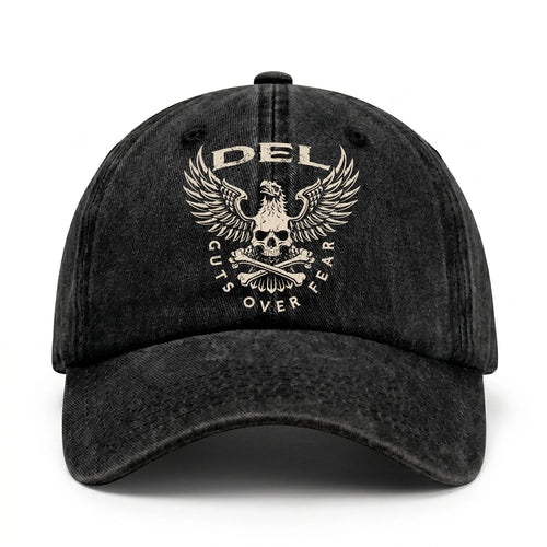 Your Name Guts Over Fear With Eagle And Skull Washed Cap DEL 13K1 C75PF