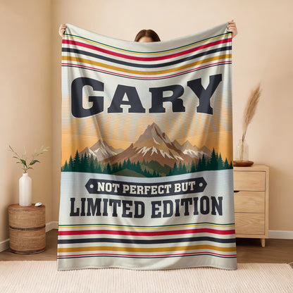 Not Perfect But Limited Edition Vintage Mountain Fleece Blanket GARY 13K1 BK45