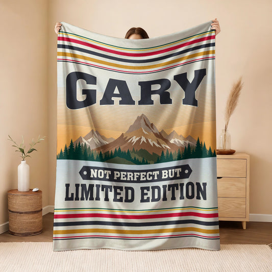 Not Perfect But Limited Edition Vintage Mountain Fleece Blanket GARY 13K1 BK45