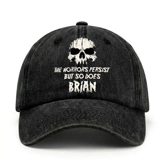 The Horrors Persist But So Does Your Name Cool Skull Washed Cap BRIAN 13K1 C134PF
