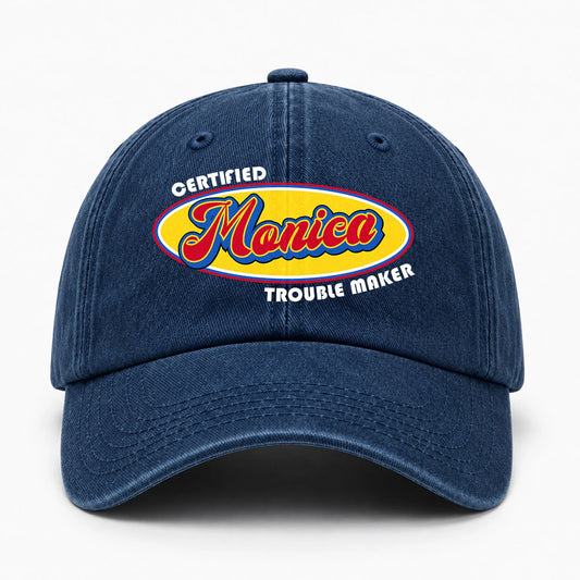 Certified Your Name Trouble Maker Washed Cap MONICA 13K1 C73PF