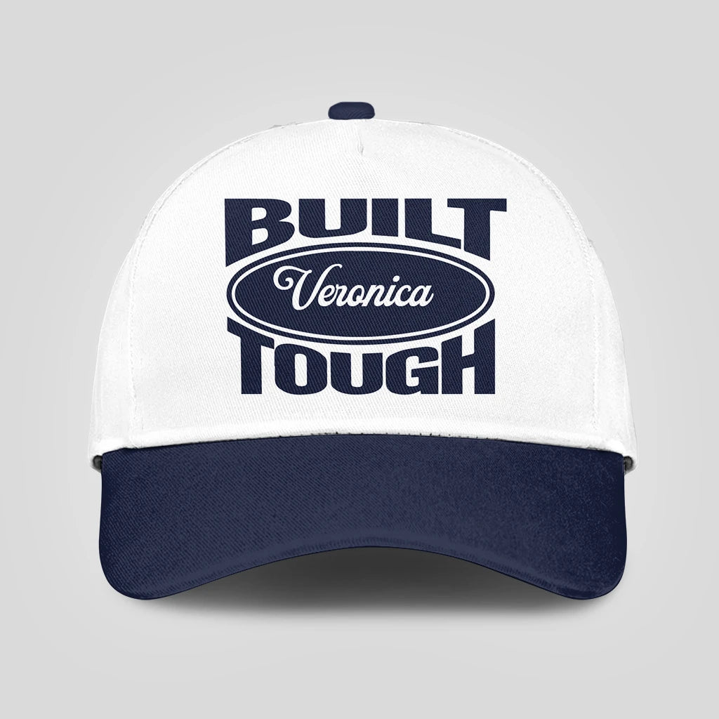 Built Your Name Tough Slogan Blue And White Cap VERONICA 13K1 C95PF