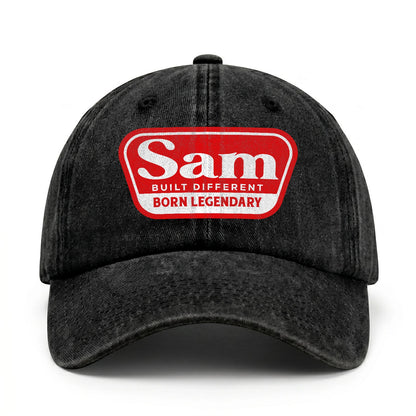 Built Different Born Legendary Red Logo Washed Cap SAM 13K1 C63PF