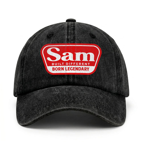 Built Different Born Legendary Red Logo Washed Cap SAM 13K1 C63PF