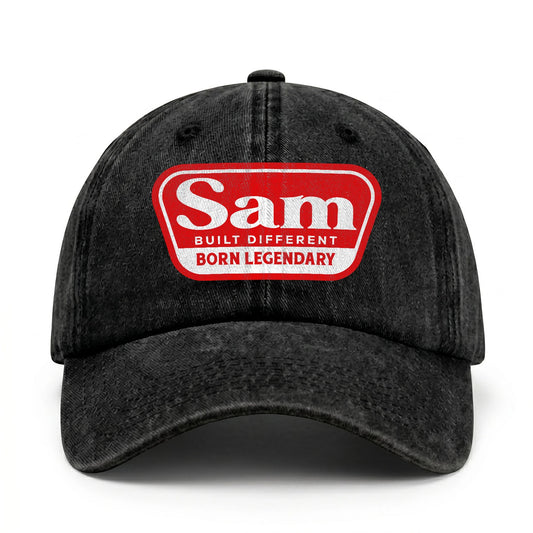 Built Different Born Legendary Red Logo Washed Cap SAM 13K1 C63PF