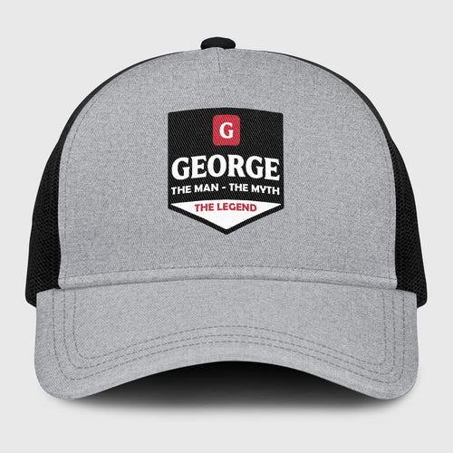 The Man The Myth The Legend Gray Mesh Cap GEORGE 13K1 C189PF