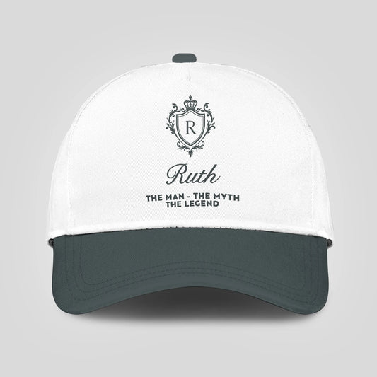 The Man The Myth The Legend Elegant Gray And White Cap RUTH 13K1 C170PF