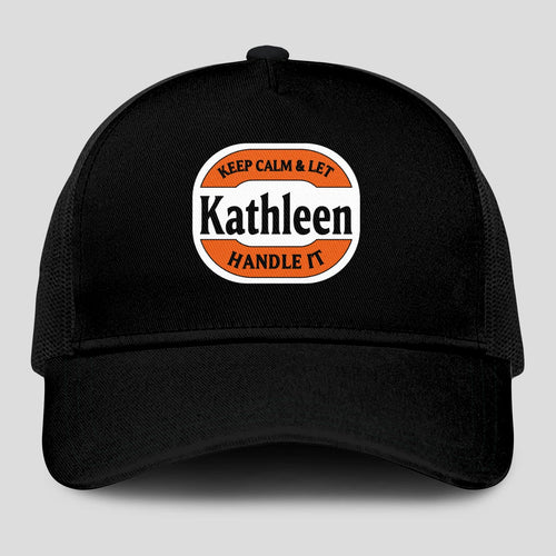 Keep Calm & Let Your Name Handle It Black Mesh Cap KATHLEEN 13K1 C199PF
