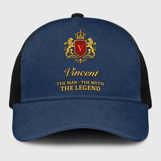 The Man The Myth The Legend Royal Blue Mesh Cap VINCENT 13K1 C187PF