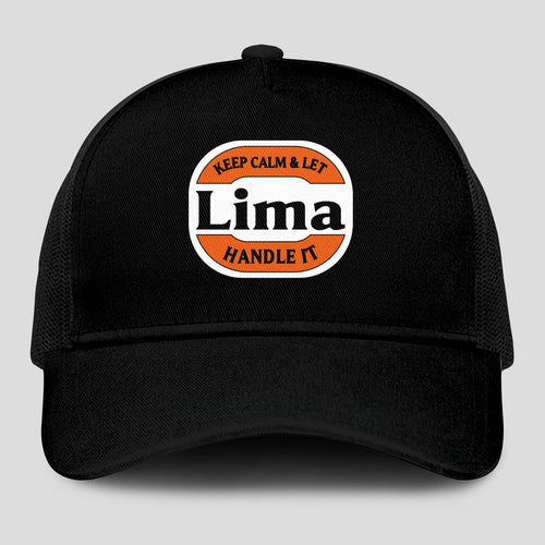 Keep Calm & Let Your Name Handle It Black Mesh Cap LIMA 13K1 C199PF