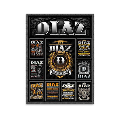 DIAZ Personalized Sponge Floor Mat – Custom Printed Home Decor 13K1-AR2