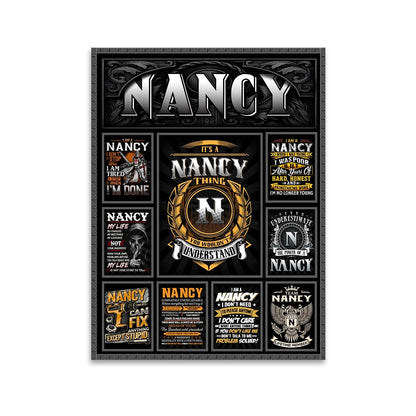 NANCY Personalized Sponge Floor Mat – Custom Printed Home Decor 13K1-AR2