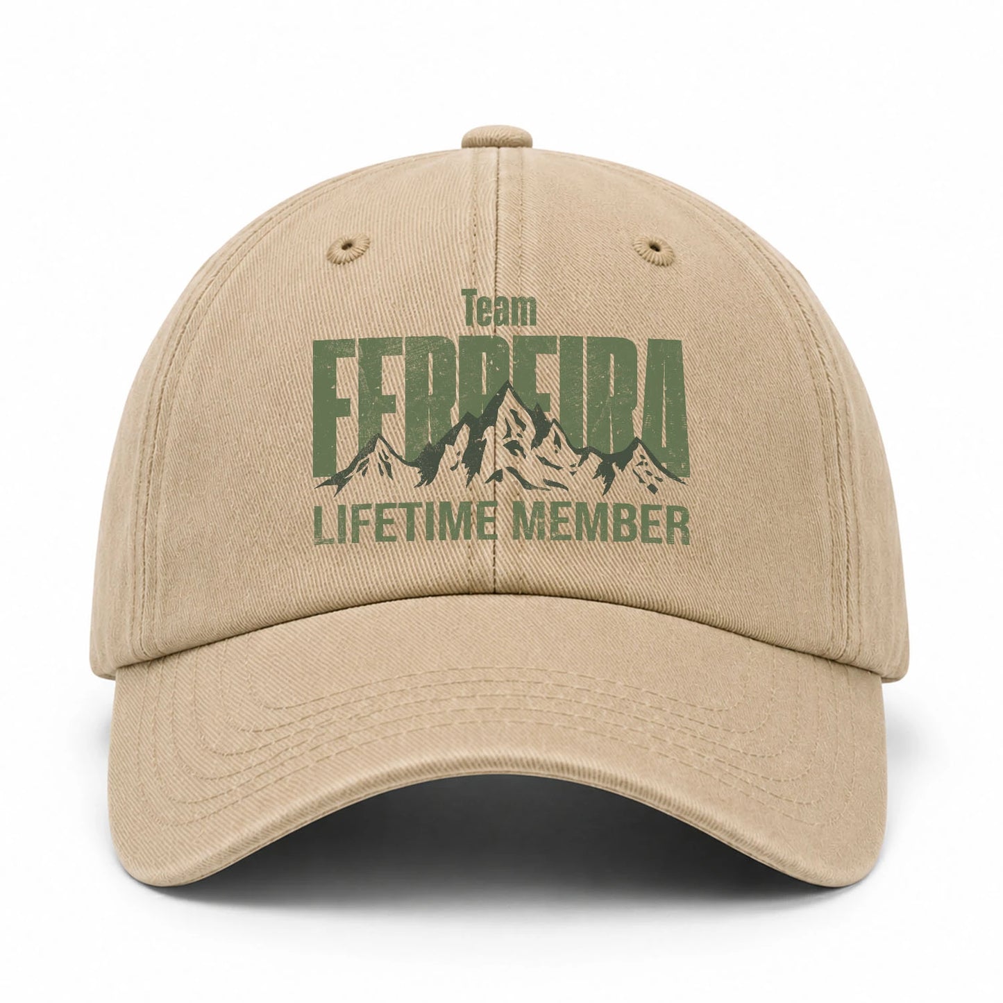 Team Your Name Lifetime Member Mountain Cap FERREIRA 13K1 C58PF