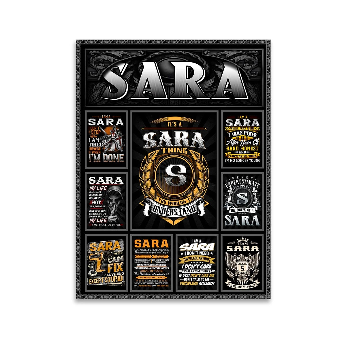 SARA Personalized Sponge Floor Mat – Custom Printed Home Decor 13K1-AR2