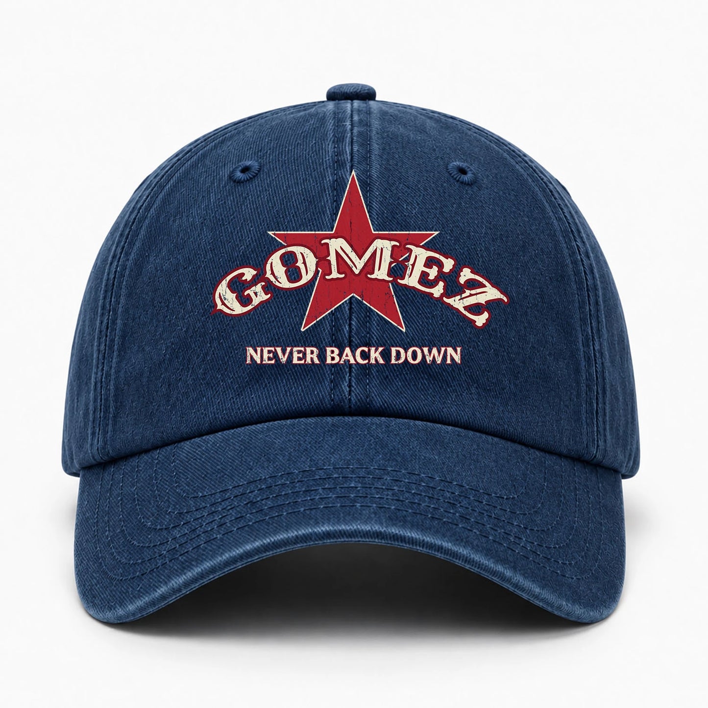 Never Back Down Western Blue Denim Cap GOMEZ 13K1 C61PF