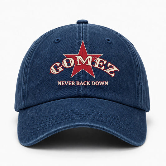 Never Back Down Western Blue Denim Cap GOMEZ 13K1 C61PF