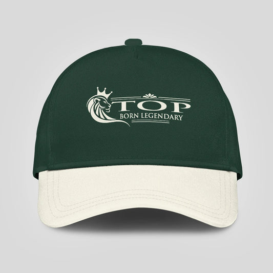 Born Legendary Lion Logo Sage Green And Beige Cap TOP 13K1 C182PF