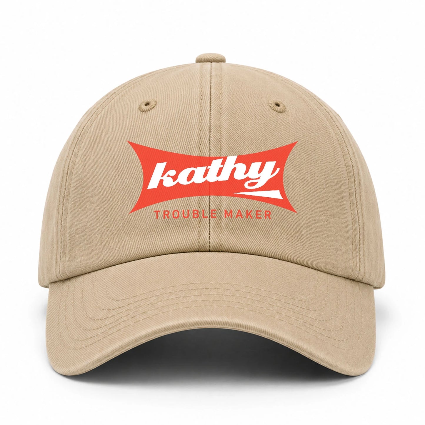 Trouble Maker Red Logo Washed Cap KATHY 13K1 C78PF