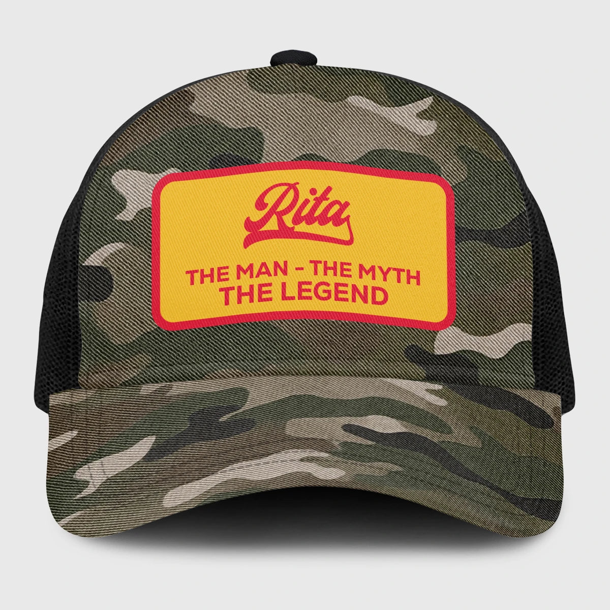 The Man The Myth The Legend Camo Vintage Mesh Cap RITA 13K1 C191PF