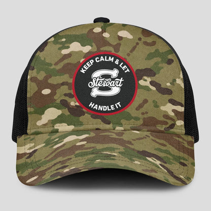 Keep Calm & Let Your Name Handle It Camo Mesh Cap STEWART 13K1 C209PF