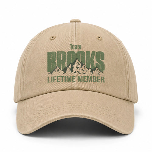Team Your Name Lifetime Member Mountain Cap BROOKS 13K1 C58PF