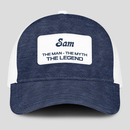 The Man The Myth The Legend Blue Denim Mesh Cap SAM 13K1 C194PF