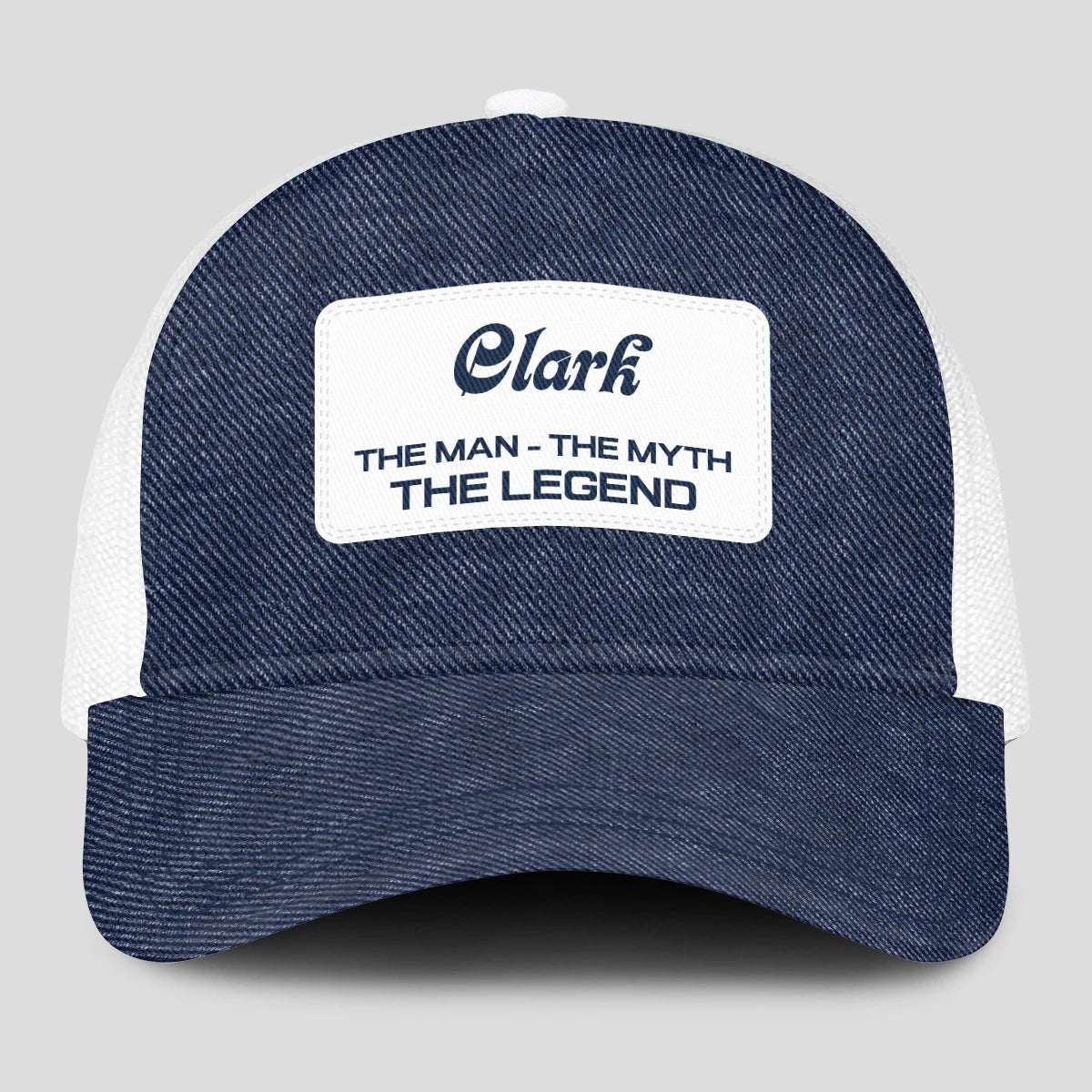 The Man The Myth The Legend Blue Denim Mesh Cap CLARK 13K1 C194PF