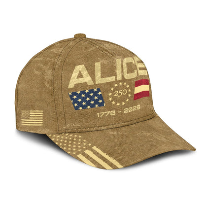 ALICE 13K1-C14PF 250th Anniversary Patriotic Baseball Cap 1776–2026